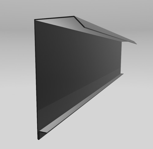 Aluminium straight fascia with - straight,