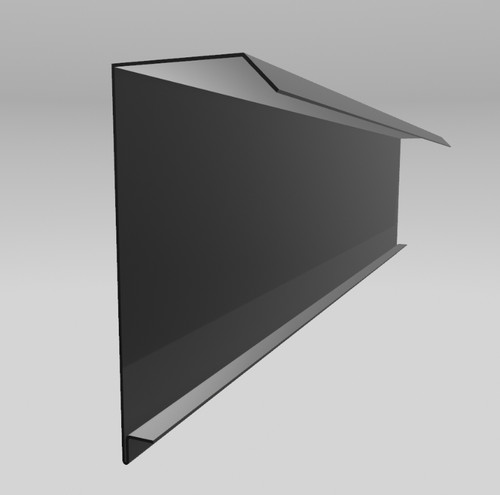 Aluminium straight fascia with - aluminium,