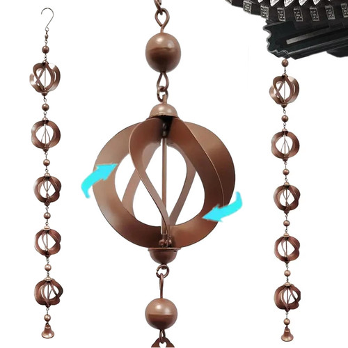Rotating rain chain antique - rotating,